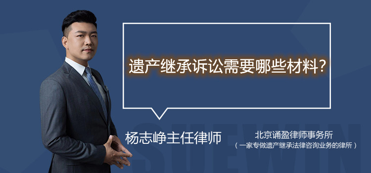 遗产继承诉讼需要哪些材料