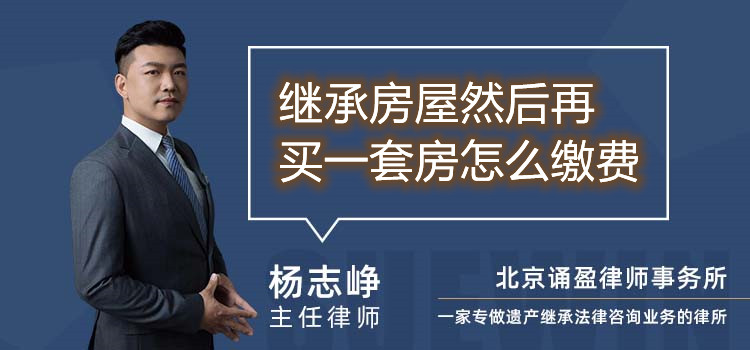 继承房屋然后再买一套房怎么缴费