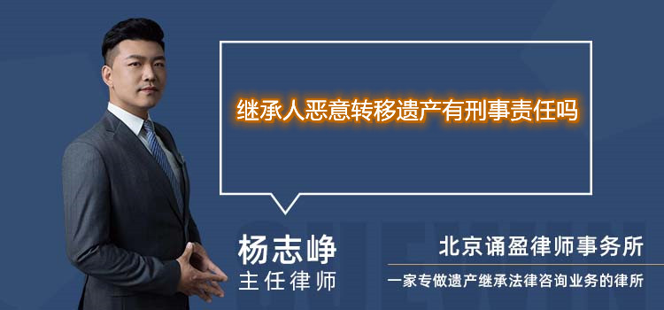 继承人恶意转移遗产有刑事责任吗