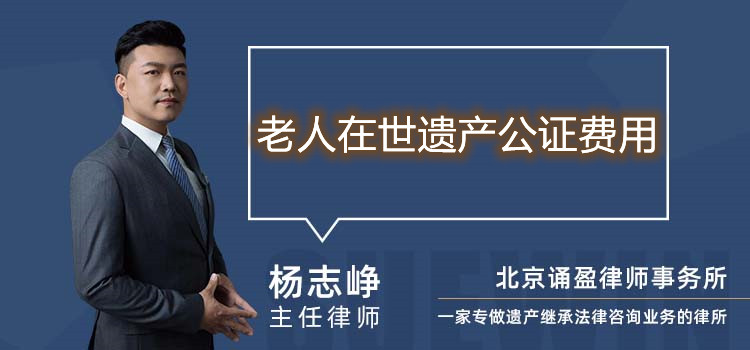 老人在世遗产公证费用