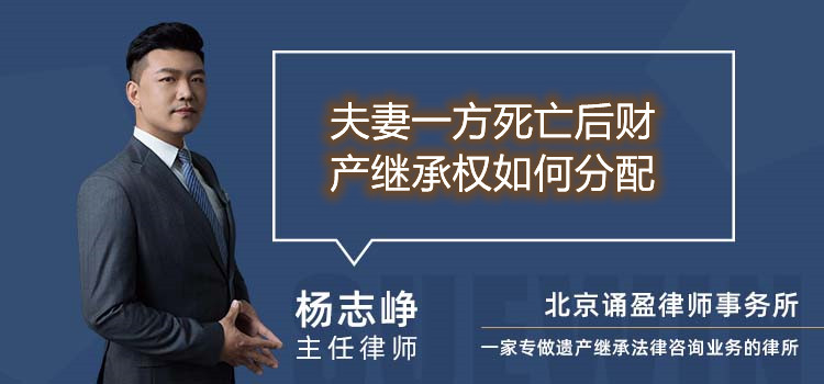 夫妻一方死亡后财产继承权如何分配