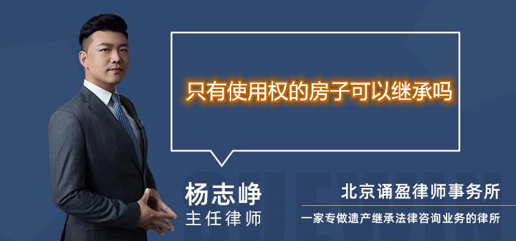 只有使用权的房子可以继承吗