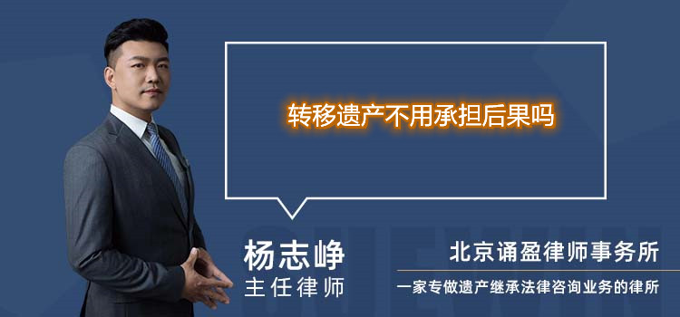 转移遗产不用承担后果吗