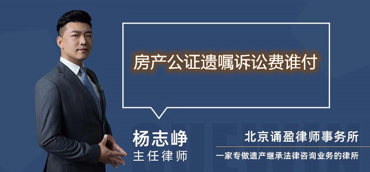 房产公证遗嘱诉讼费谁付